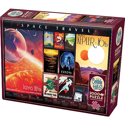 Cobble Hill Puzzle Space Travel Posters - 2000 Teile