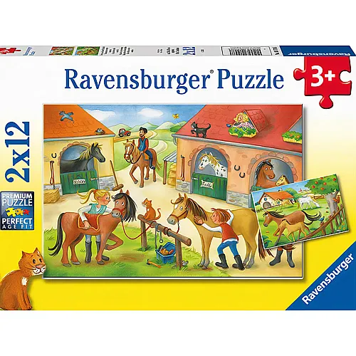 Ravensburger Puzzle Ferien auf dem Reiterhof (2x12)