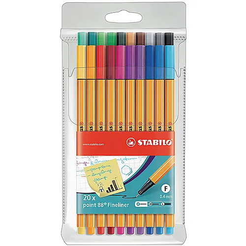 Stabilo Fineliner Point 88 Colorparade (20Teile)