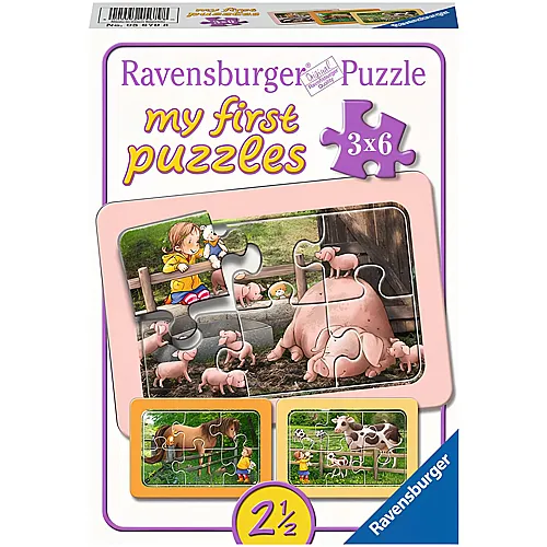 Ravensburger Puzzle Lotta auf dem Bauernhof (3x6)