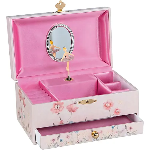 Goki Spieluhr Ballerina Blumen Rosa