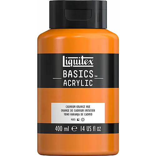 Liquitex Lqx Basics Acrylfarbe 400ml Flasche Kadmiumorange Farbton
