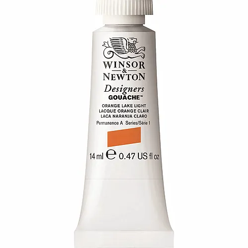 Winsor & Newton W&n Designers Gouache 14ml Tube Orange Lack Hell
