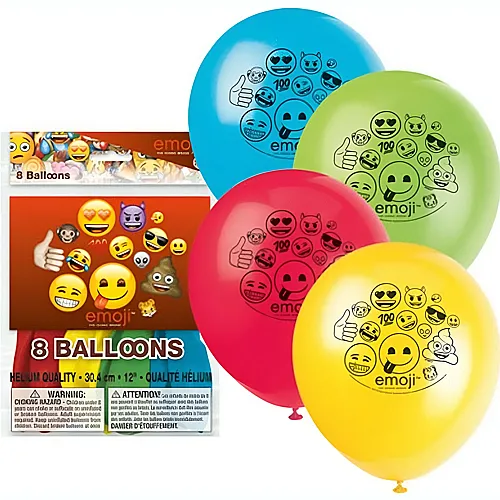 Haza Witbaard Luftballons Emoji (8Teile)