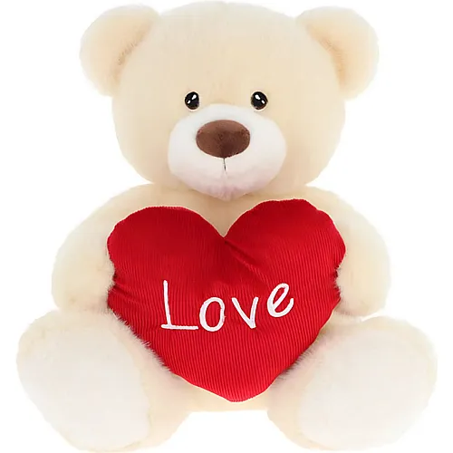 KeelToys Keeleco B�r mit Herz Beige - 35 cm