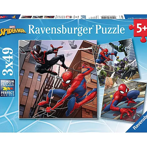 Ravensburger Puzzle Spiderman beschtzt die Stadt (3x49)