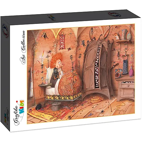 Grafika Puzzle Art Collection Fran�ois Ruyer Grafika Kids Die Hexe im Bett - 24 Teile