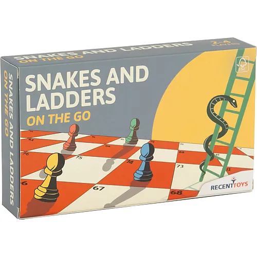 Recent Toys Reisespiel Snakes and Ladders Leiterlispiel ab 7 Jahren, 2-4