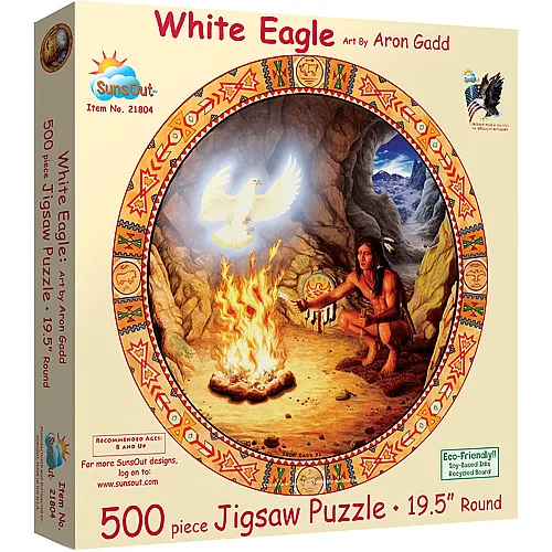 SunsOut Puzzle Aron Gadd White Eagle - 500 Teile