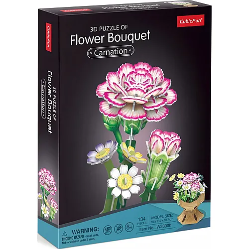 3D Blumentopf Nelke 134Teile
