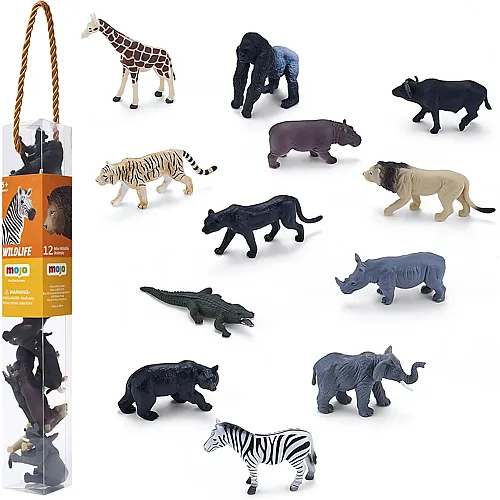 Mojo Wildlife Mini Wildtier Spielset - 12 Teile