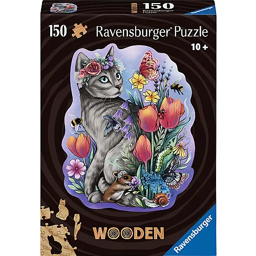 Ravensburger Puzzle Wooden Frhlingskatze (150Teile)
