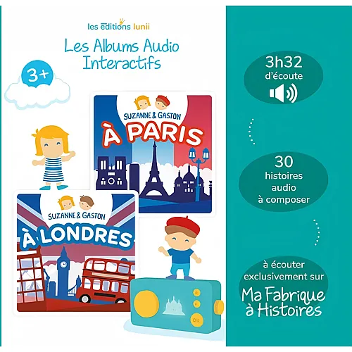 Lunii Album Audio Interactif Pack Duo Suzanne ET Gaston 5+ (