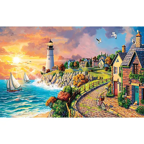 SunsOut Puzzle Image World Lighthouse by the Sea - 550 Teile