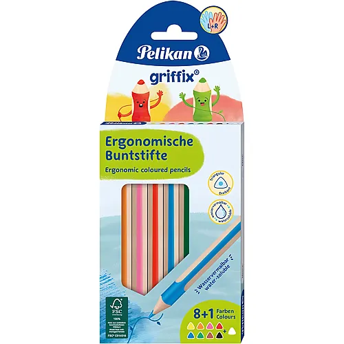 Pelikan Griffix Buntstifte - 9 Teile