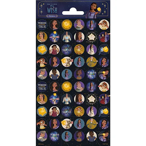 Totum Disney Princess Disney Wish Mini-Aufkleberbogen
