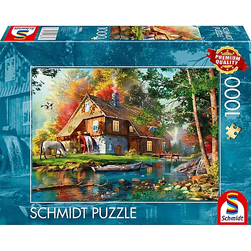 Schmidt Puzzle Wasserm�hle im Herbst - 1000 Teile
