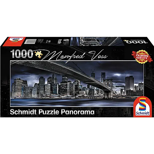 Schmidt Puzzle Panorama Manfred Voss New York Dark Night (1000Teile)