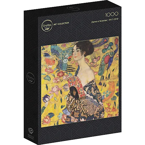 Grafika Puzzle Art Collection Gustav Klimt Dame mit F�cher, 1917-1918 - 1000 Teile