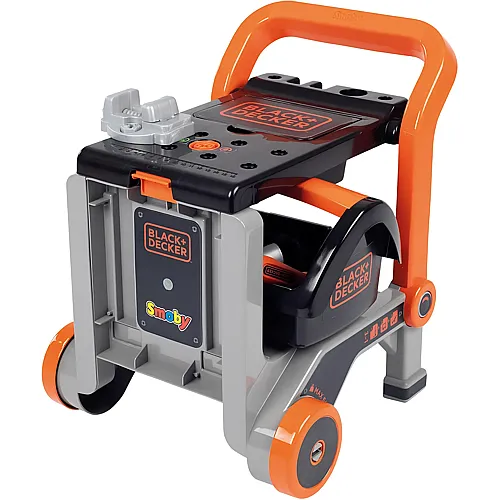 Black & Decker Bricolo Werkbank mit Werkzeugwagen 19Teile