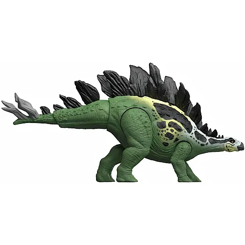 Mattel Jurassic World Gigantic Thrashers Stegosaurus mit 2 Angriffsbewegungen