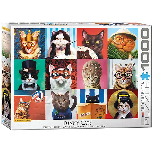 Eurographics Puzzle Lustige Katzen - 1000 Teile