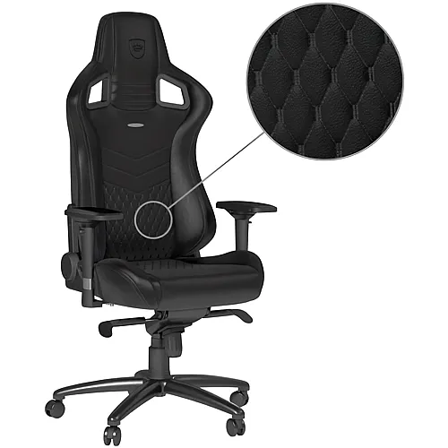 noblechairs Gaming Stuhl Epic Real Leather Schwarz
