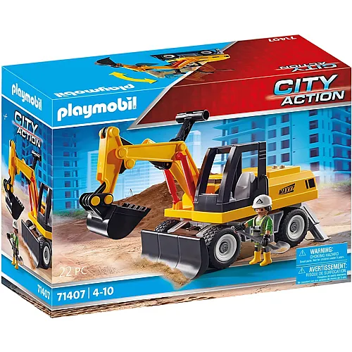 PLAYMOBIL City Action Bagger mit 360�-drehbarem Aufbau 71407