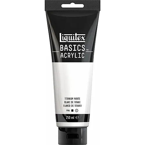 Liquitex Lqx Basics Acrylfarbe 250ml Tube Titanweiss