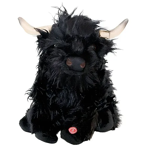 Living Nature Hochland Kuh mit Sound Schwarz - 30 cm