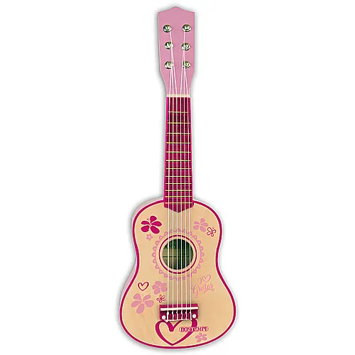 Bontempi Klassische Holzgitarre Pink (55cm)