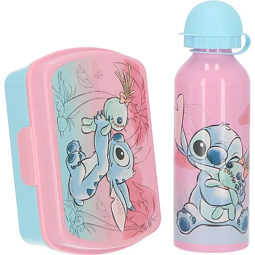 Stitch Lunchbox-Set mit Trinkflasche 500ml