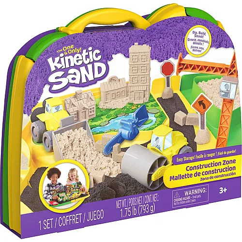 Spin Master Kinetic S. ConstructionSite 794g Kinetic Sand Baustellen-Koffer