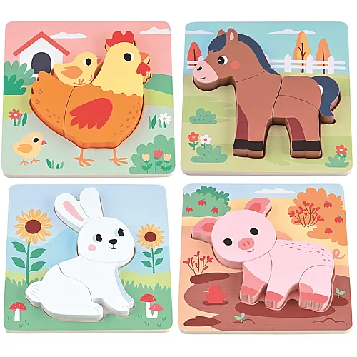 spielba Puzzle-Set mit 4 Tieren