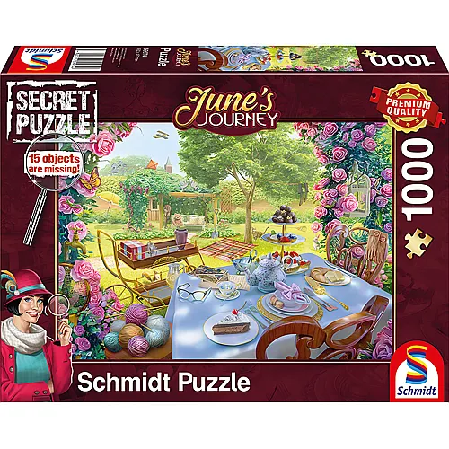 Schmidt Puzzle June's Journey Tee im Garten (1000Teile)