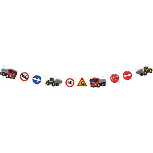 Amscan Girlande Partykette Baustelle - 170 cm