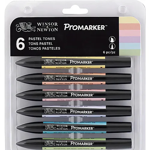 Winsor & Newton Promarker 6er Set Pastell T�ne