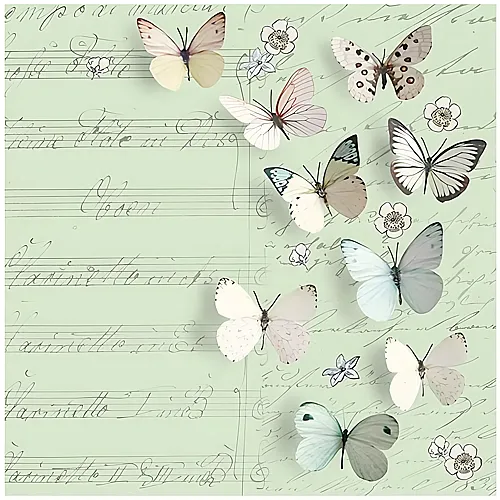 Braun & Company Papierservietten Schmetterlinge (20Teile)