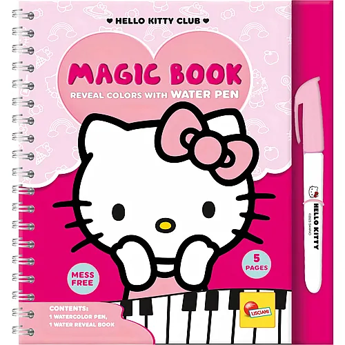 Lisciani Hello Kitty Wasser-Malbuch (8) 12 Seiten, wiederverwendbar,