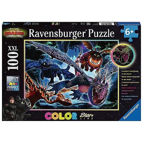 Ravensburger Puzzle Star Line Leuchtende Dragons (100XXL)