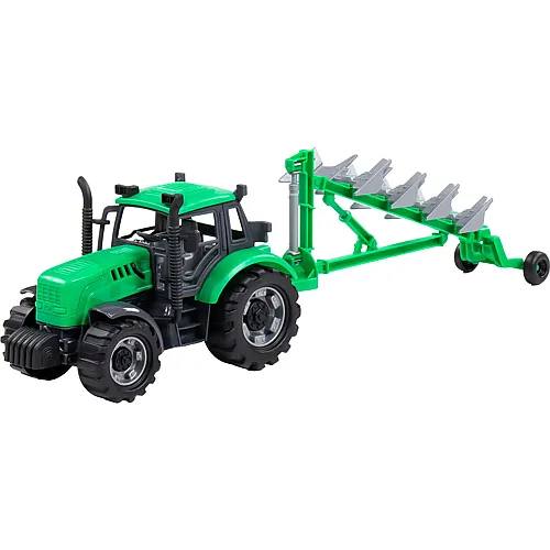 Cavallino Toys 1:32 Traktor mit Pflug Grn