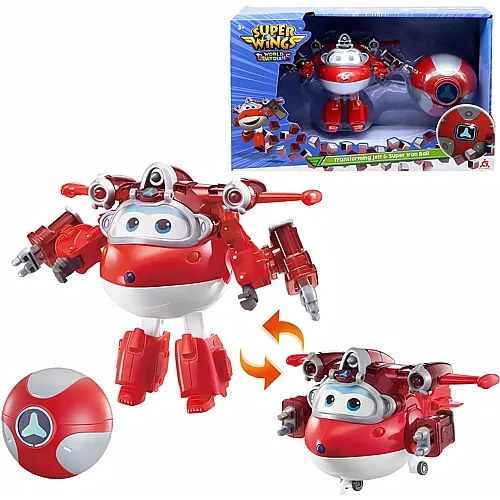 Alpha Toys Super Wings Jett mit Iron Power Super Ball (13cm)