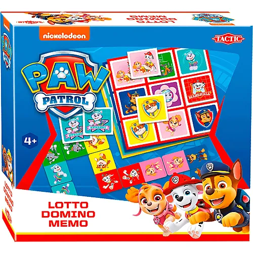 Tactic 3in1 Lotto, Domino, Memo Paw Patrol