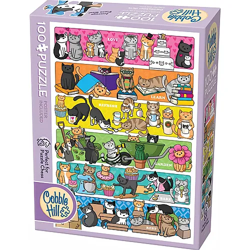 Cobble Hill Puzzle 100 Teile XXL Teile - Doodlecat Days