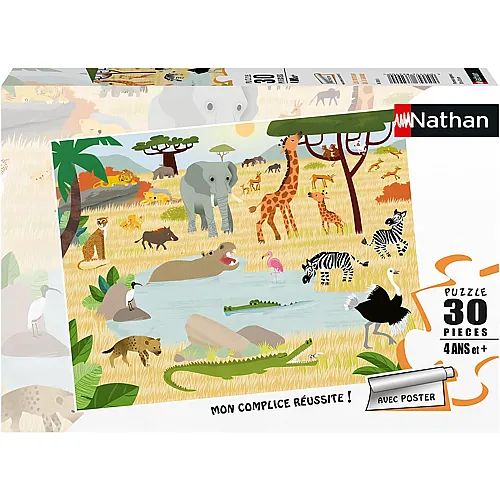 Nathan Puzzle Tiere der Savanne - 30 Teile
