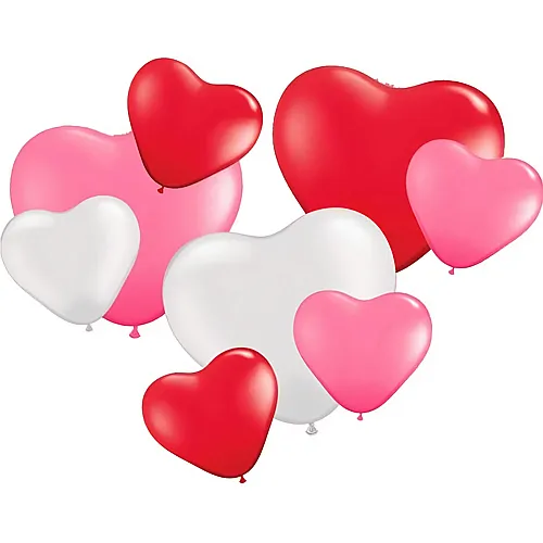 Folat Gummiballone Herz diverse Gr�ssen und Farben 8 Stk.