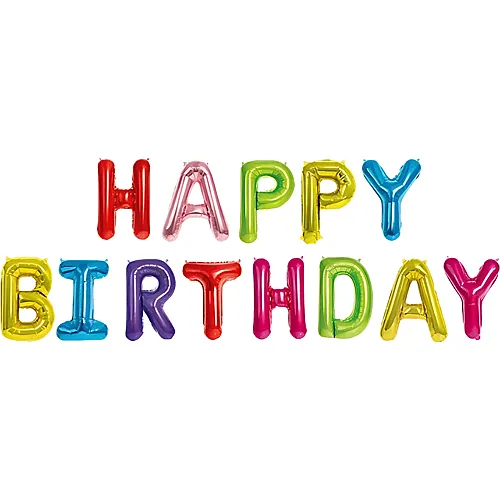 Folienballons Happy Birthday Rainbow