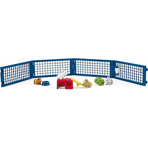 Schleich Zuhause f�r Kaninchen und Meerschweinchen, f�r Kinder ab 3+ Jahren, Farm World - Spielset
