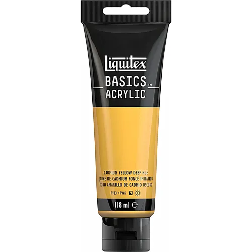 Liquitex Lqx Basics Acrylfarbe 118ml Tube Kadmiumgelfb Dunkel Farbton