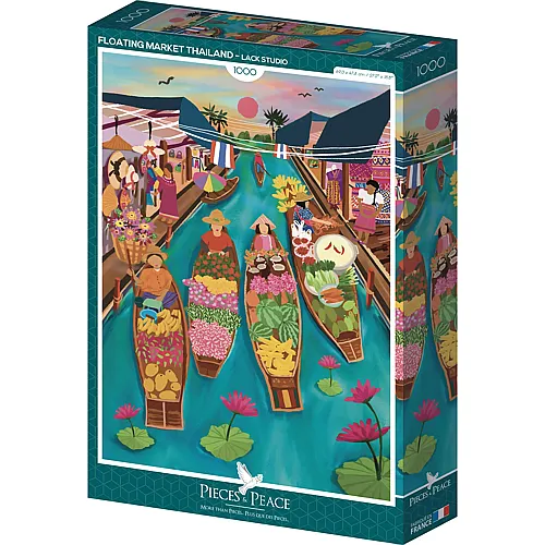 Pieces & Peace Puzzle Schwimmender Markt Thailand - 1000 Teile